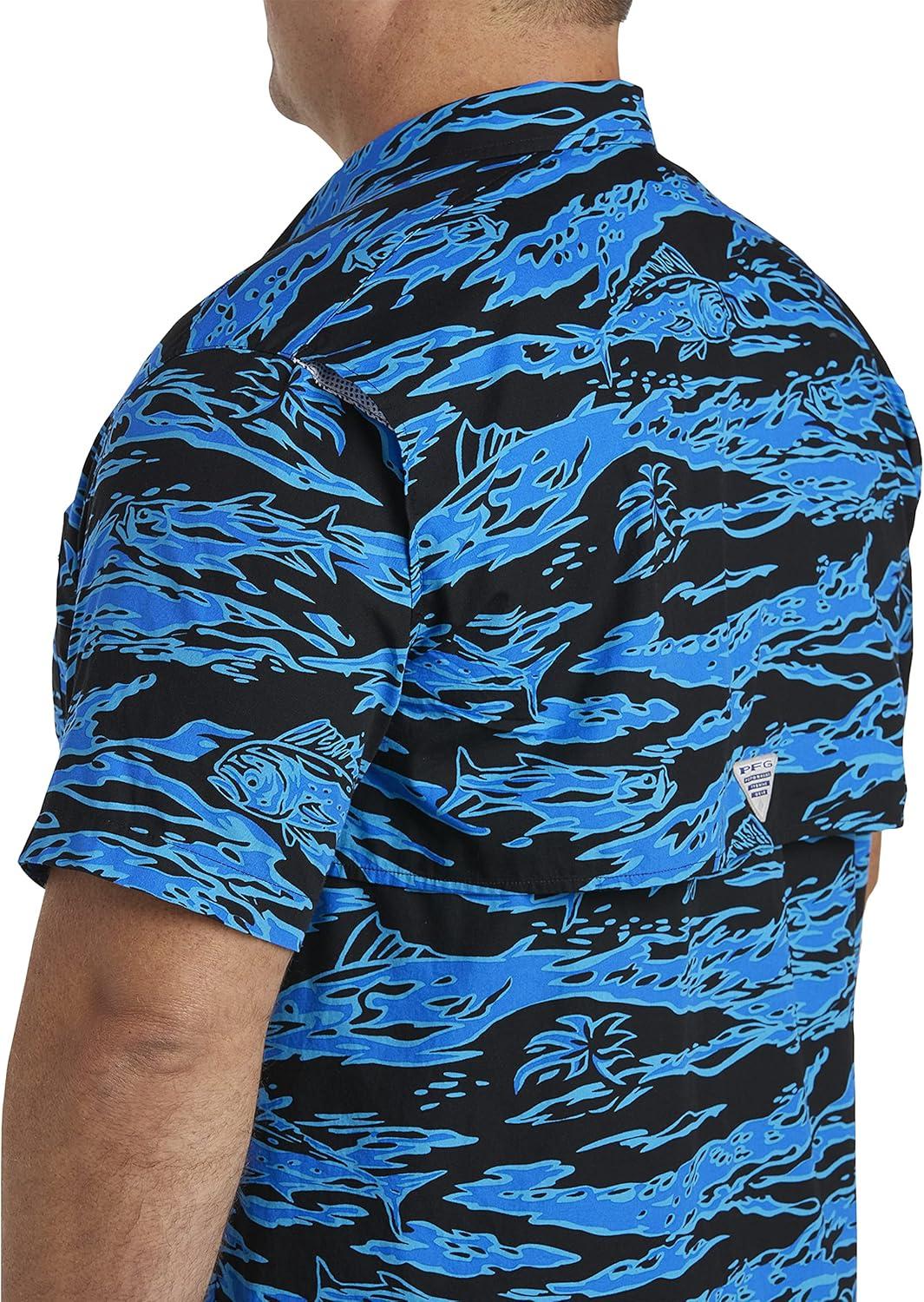 imageColumbia Mens Super Tamiami Long Sleeve ShirtBlack Rough Waves Print