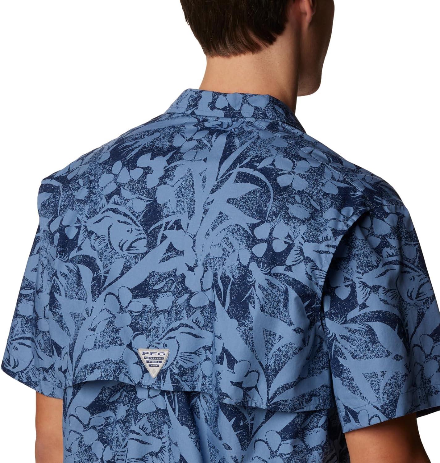 imageColumbia Mens Super Tamiami Long Sleeve ShirtBluestone Basstyle Print