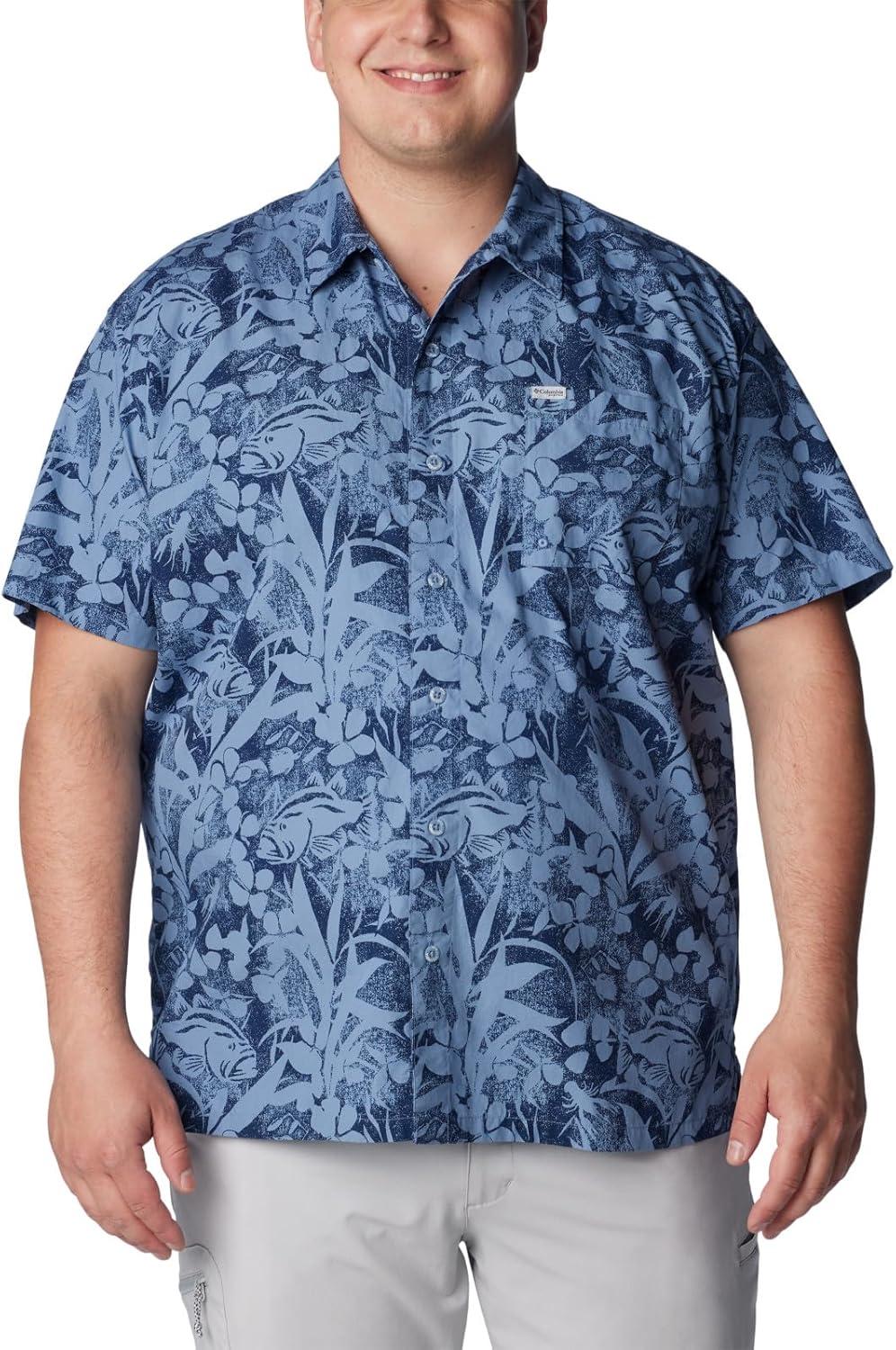 imageColumbia Mens Super Tamiami Long Sleeve ShirtBluestone Basstyle Print