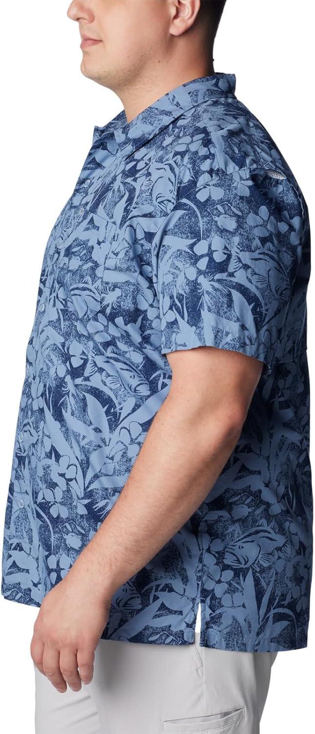 imageColumbia Mens Super Tamiami Long Sleeve ShirtBluestone Basstyle Print