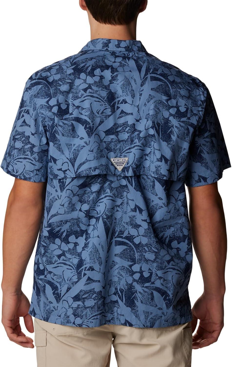 imageColumbia Mens Super Tamiami Long Sleeve ShirtBluestone Basstyle Print