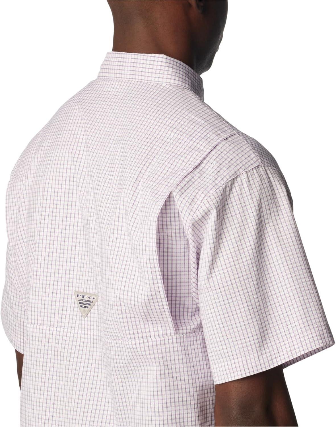 imageColumbia Mens Super Tamiami Long Sleeve ShirtBright LavenderMulti Gingham
