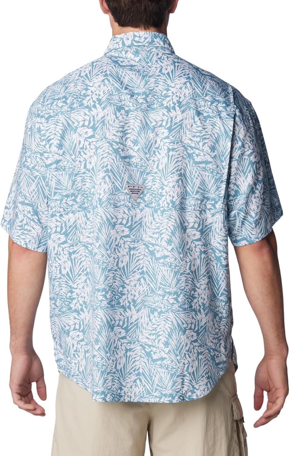 imageColumbia Mens Super Tamiami Long Sleeve ShirtCanyon BlueTunado Tonal
