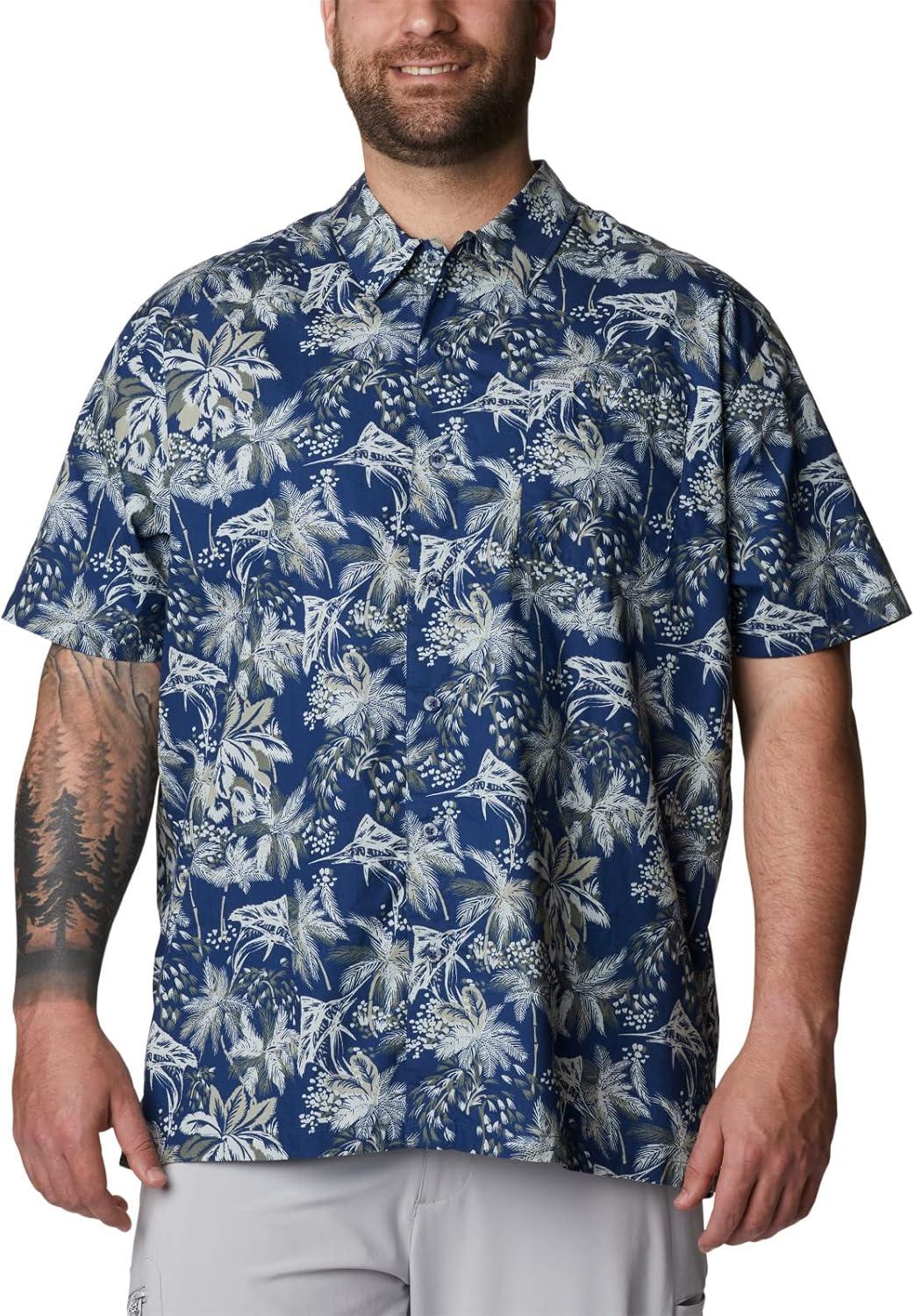 imageColumbia Mens Super Tamiami Long Sleeve ShirtCarbon Festive Fishin Print