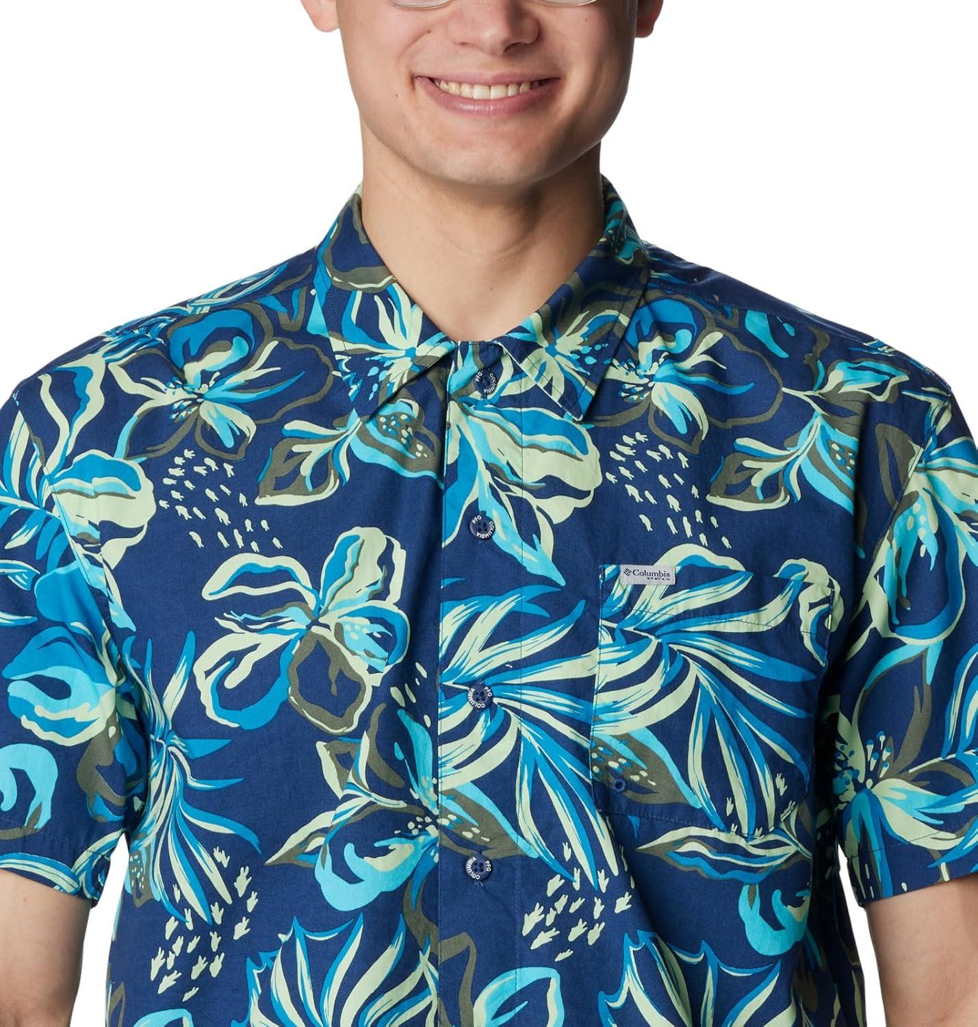 imageColumbia Mens Super Tamiami Long Sleeve ShirtCarbon Wildwaters Print
