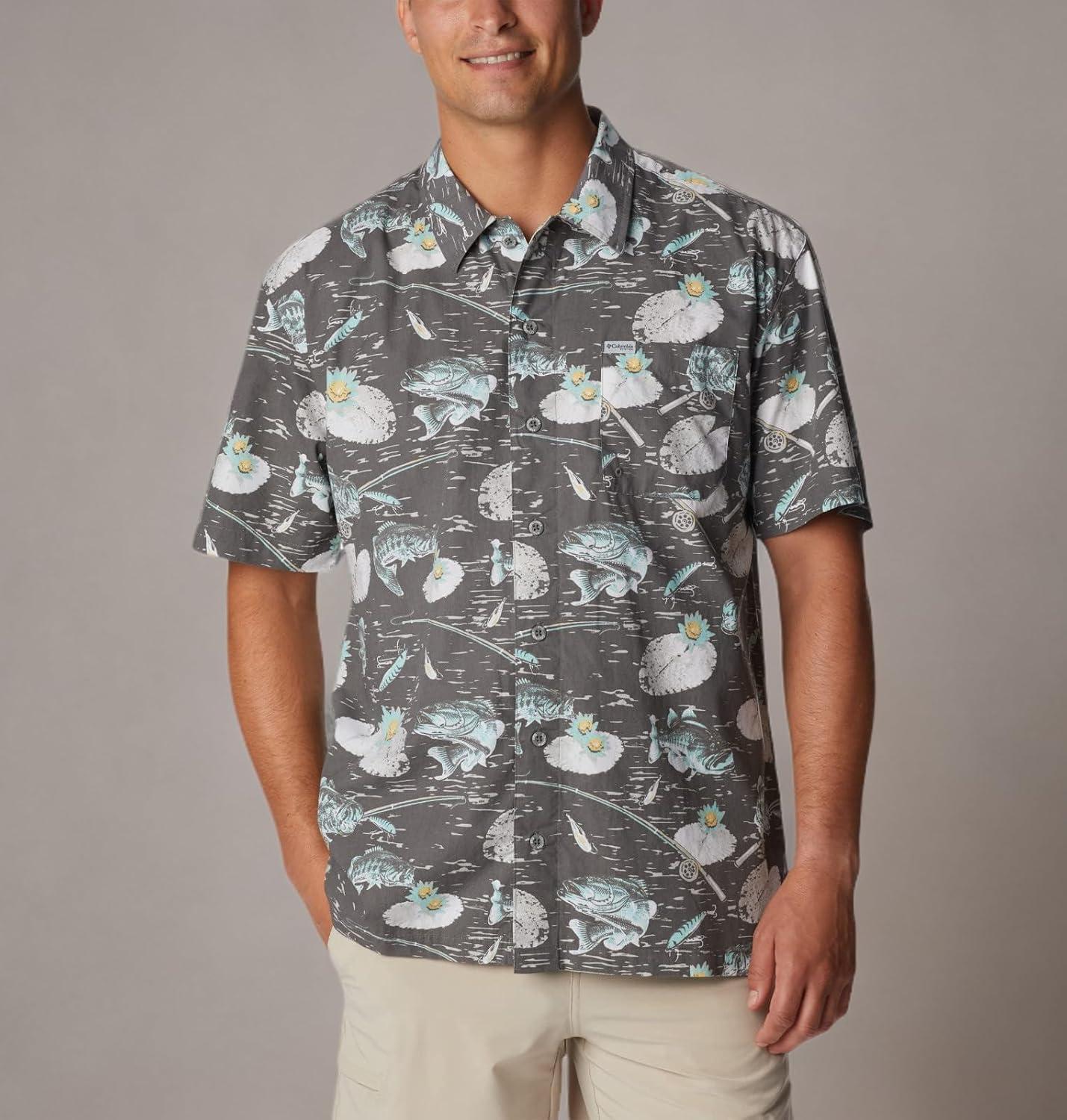 imageColumbia Mens Super Tamiami Long Sleeve ShirtCity Grey Bassman