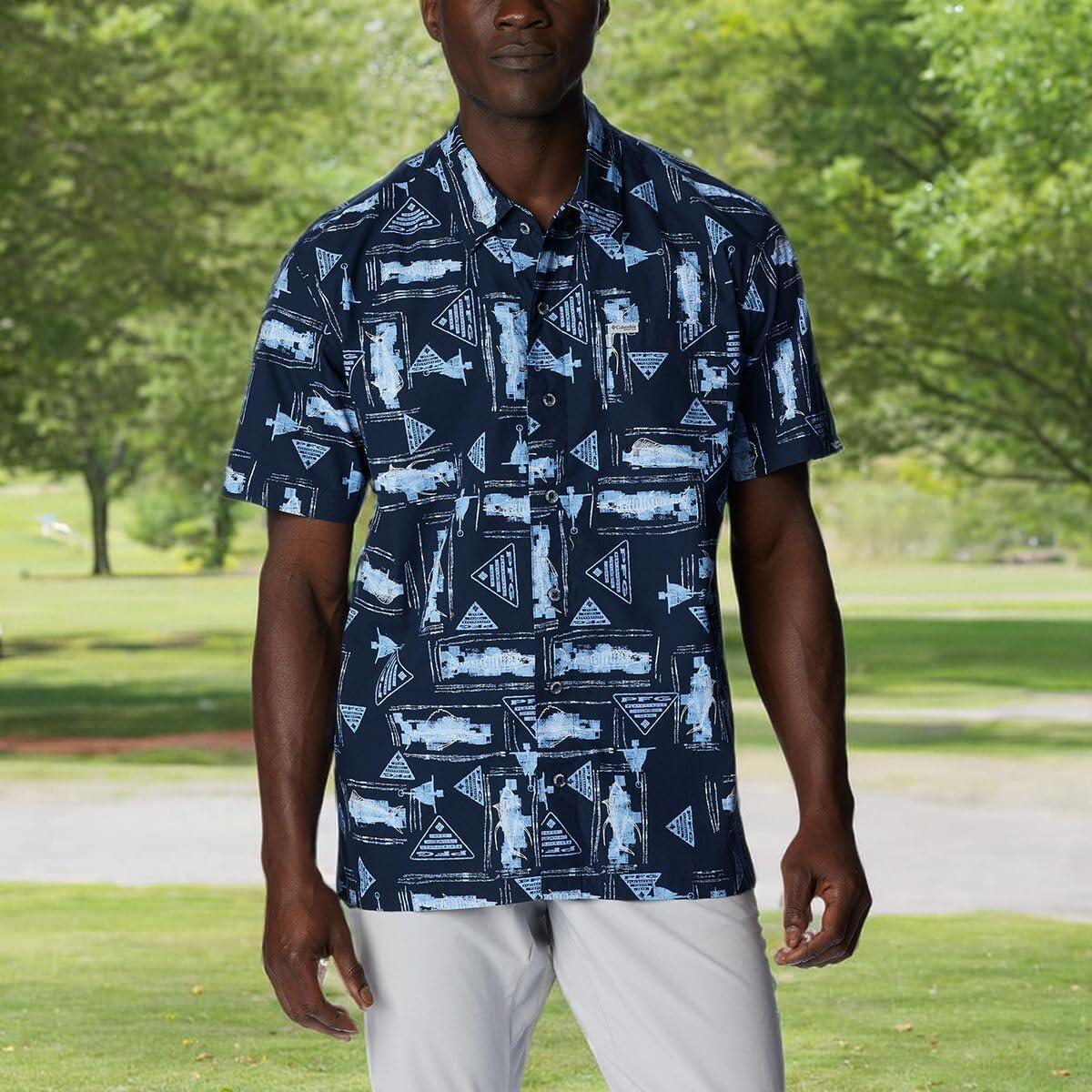 imageColumbia Mens Super Tamiami Long Sleeve ShirtCollegiate Navy Anchors Up