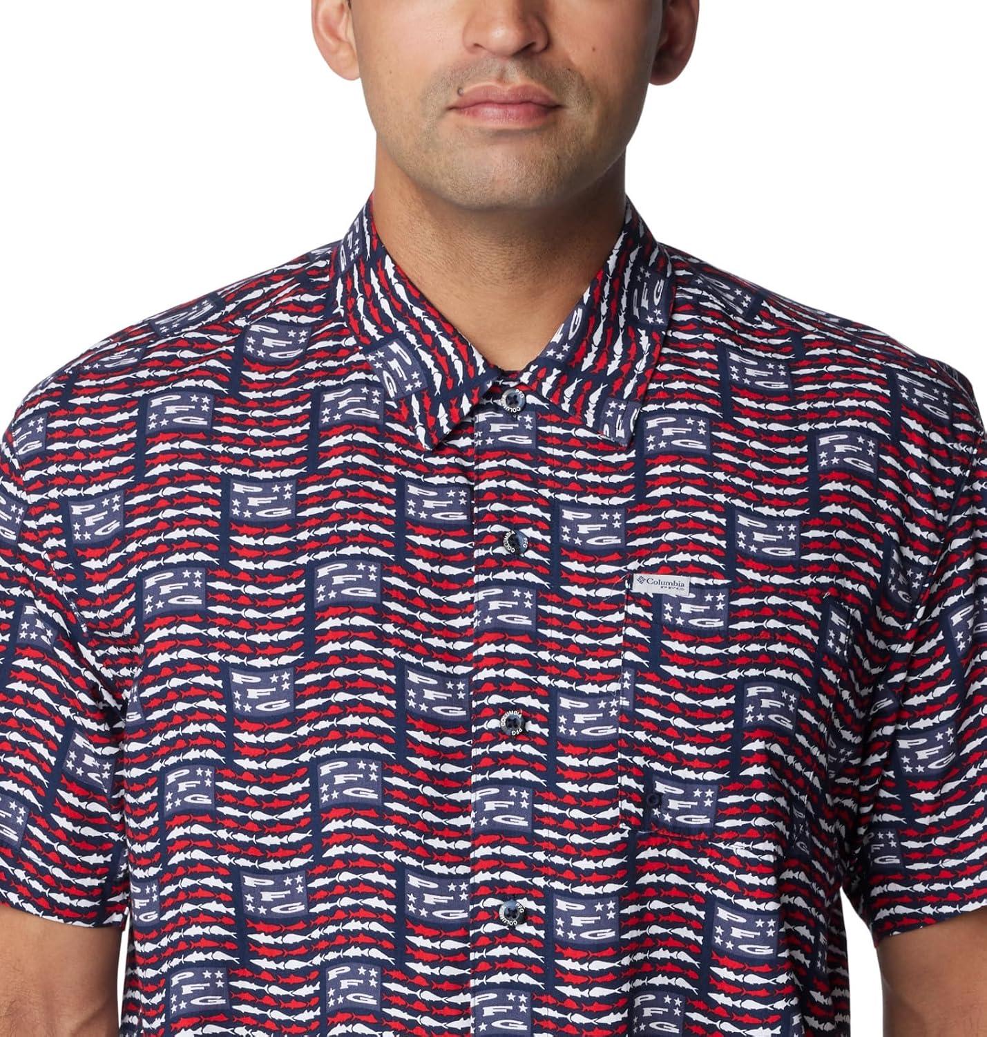 imageColumbia Mens Super Tamiami Long Sleeve ShirtCollegiate NavyPfg Banner
