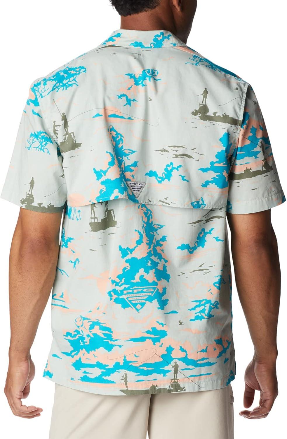 imageColumbia Mens Super Tamiami Long Sleeve ShirtCool Green Casting Kings