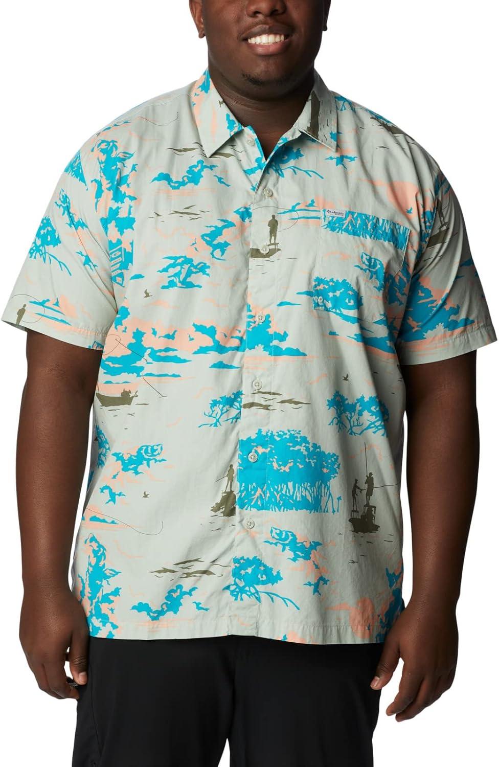 imageColumbia Mens Super Tamiami Long Sleeve ShirtCool Green Casting Kings