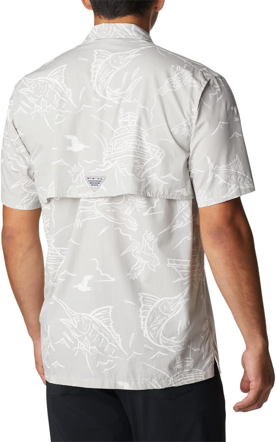 imageColumbia Mens Super Tamiami Long Sleeve ShirtCool Grey Mighty Marlins Print
