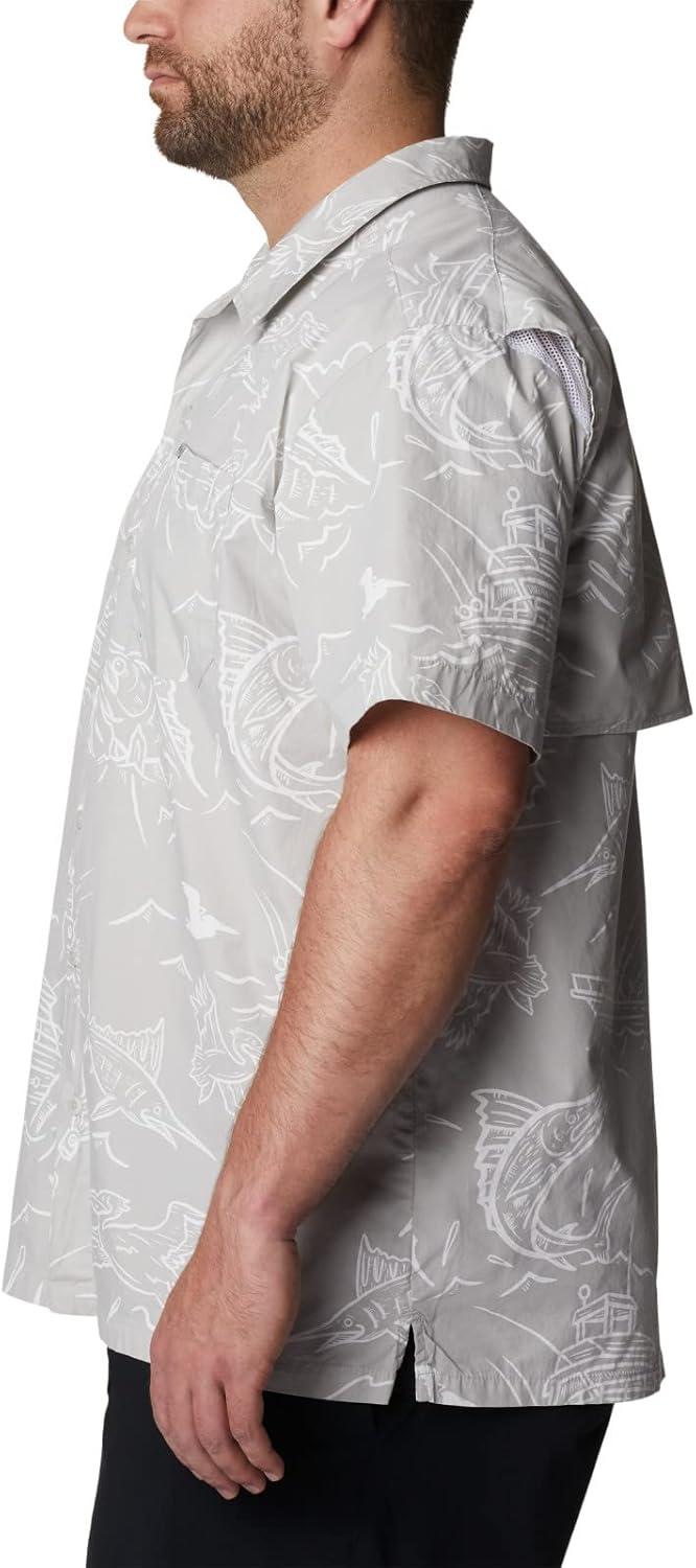 imageColumbia Mens Super Tamiami Long Sleeve ShirtCool Grey Mighty Marlins Print