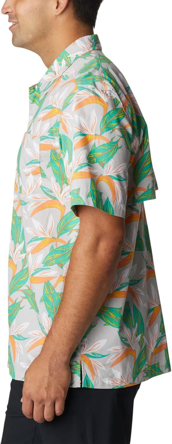 imageColumbia Mens Super Tamiami Long Sleeve ShirtCool Grey Tuna Paradise Print