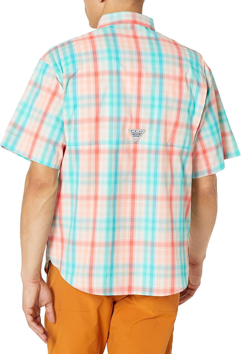 imageColumbia Mens Super Tamiami Long Sleeve ShirtCorange Blur Check