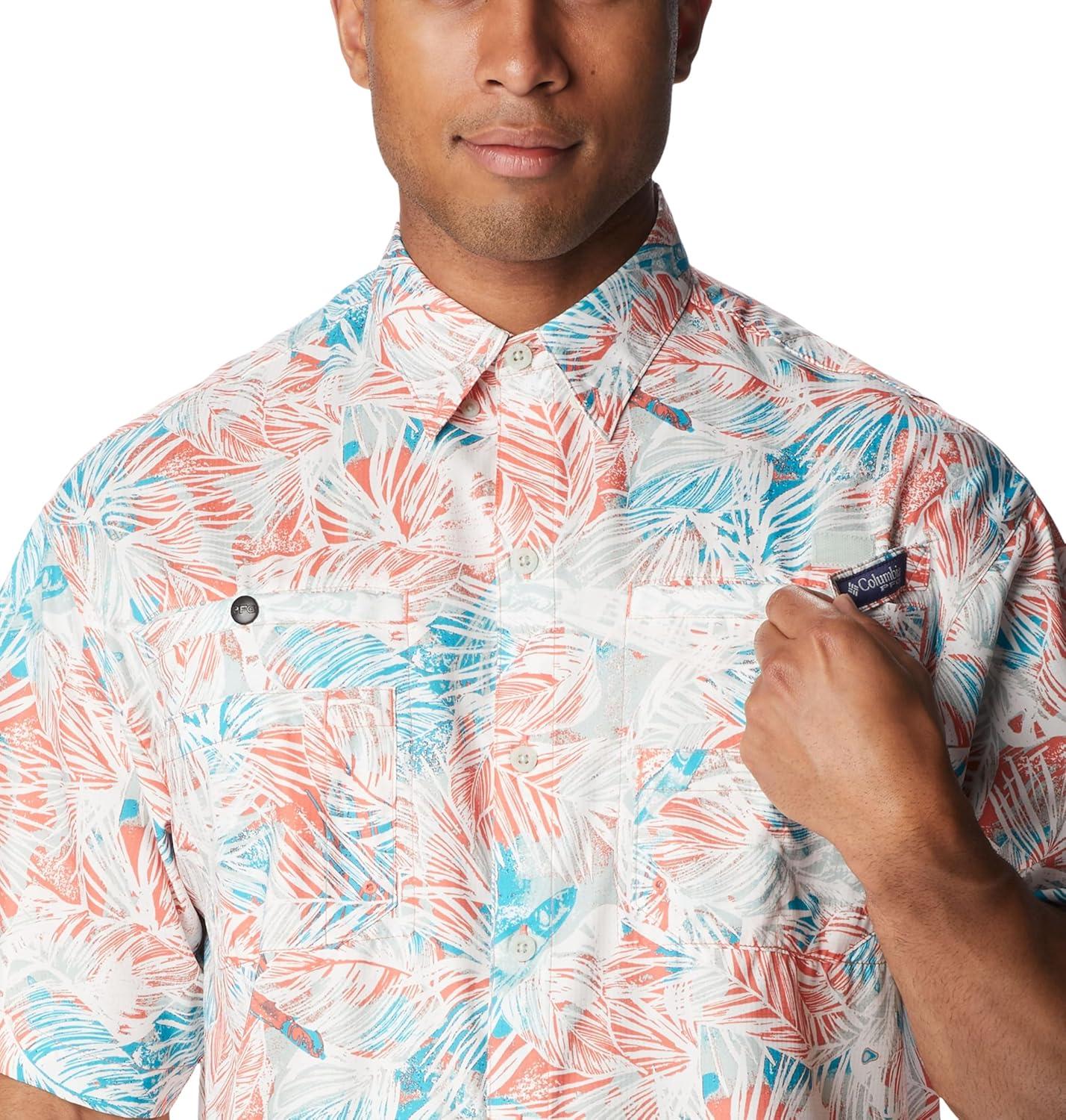 imageColumbia Mens Super Tamiami Long Sleeve ShirtCorange Tropiclure