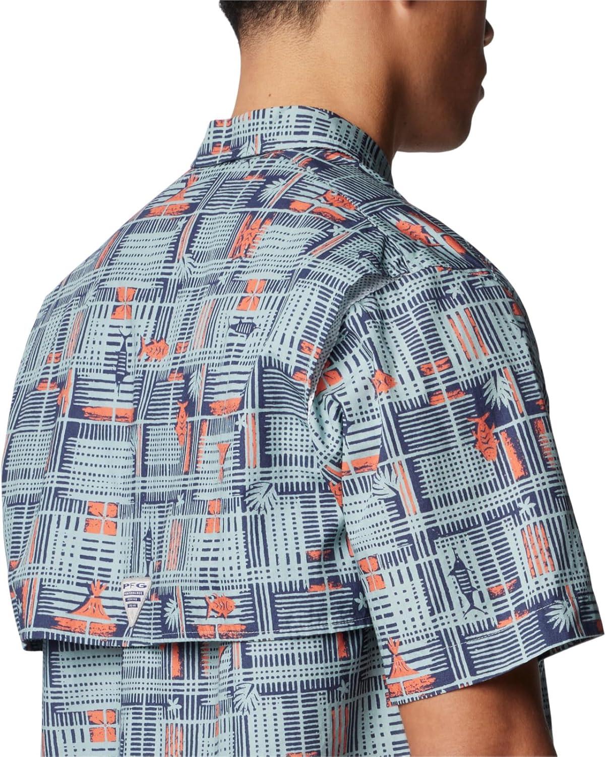 imageColumbia Mens Super Tamiami Long Sleeve ShirtCrushed Blue Tikiplaid