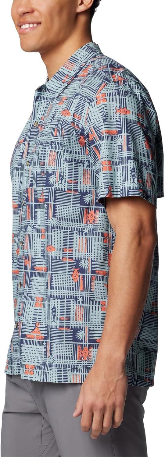 imageColumbia Mens Super Tamiami Long Sleeve ShirtCrushed Blue Tikiplaid