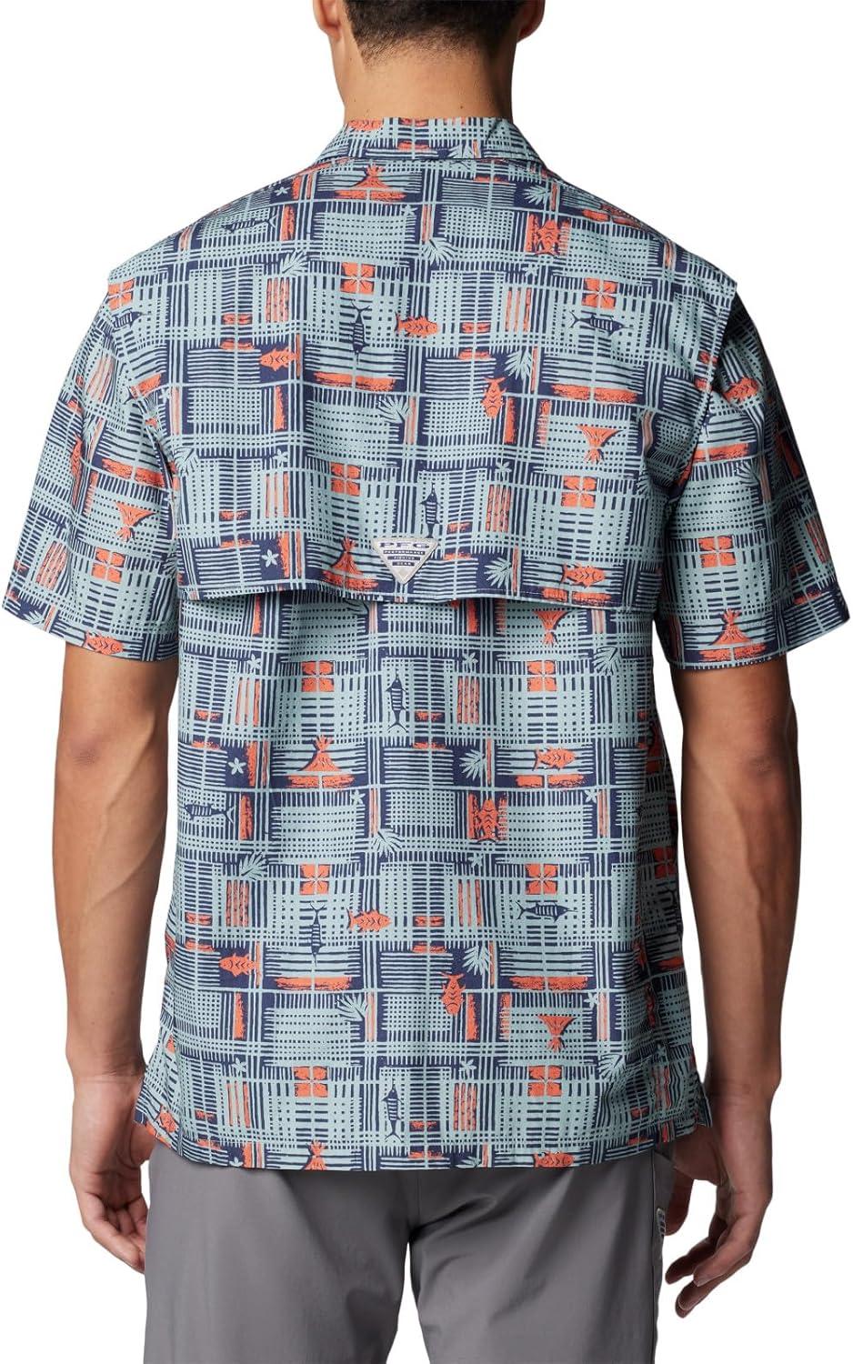 imageColumbia Mens Super Tamiami Long Sleeve ShirtCrushed Blue Tikiplaid