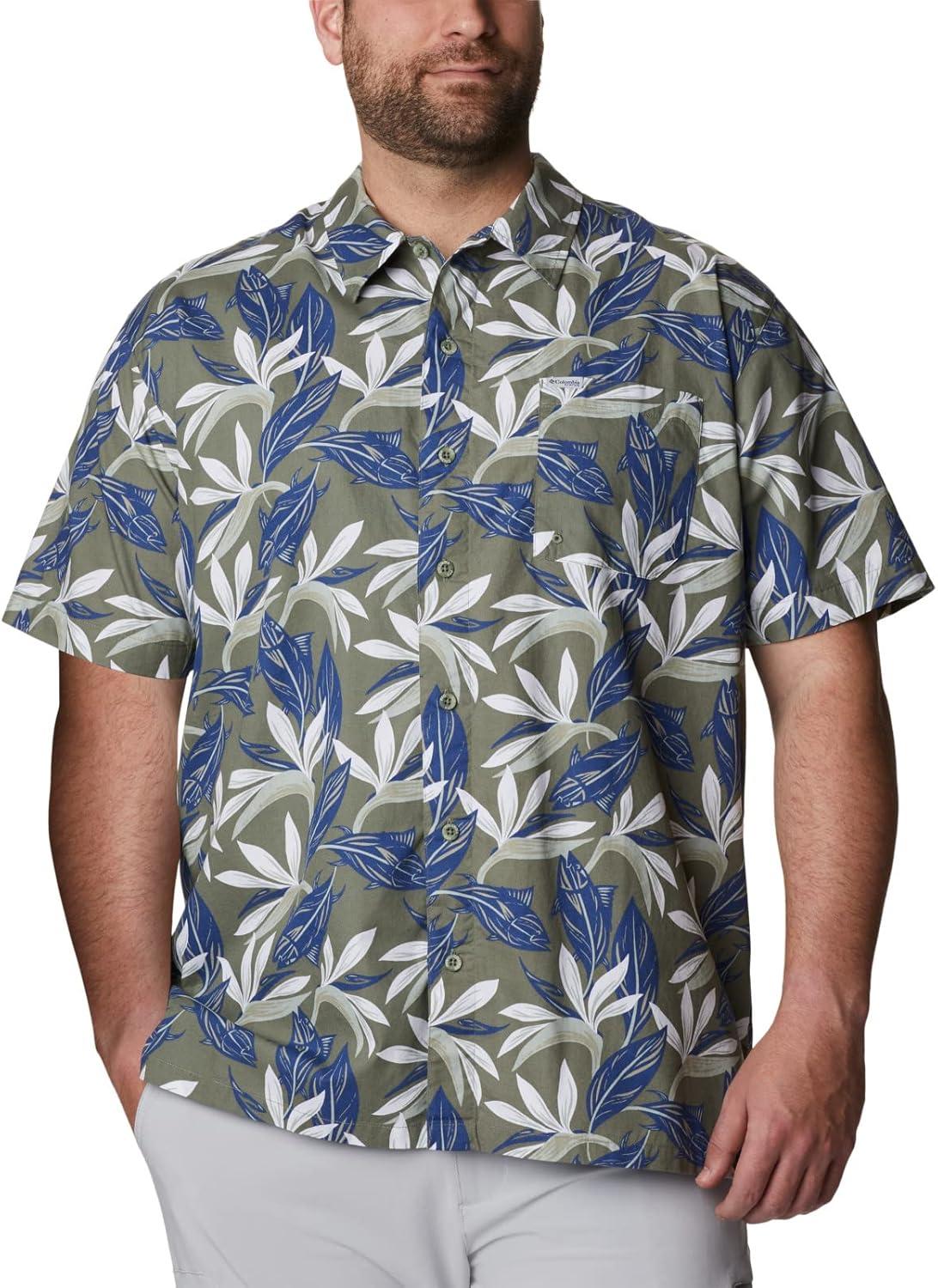 imageColumbia Mens Super Tamiami Long Sleeve ShirtCypress Tuna Paradise Print