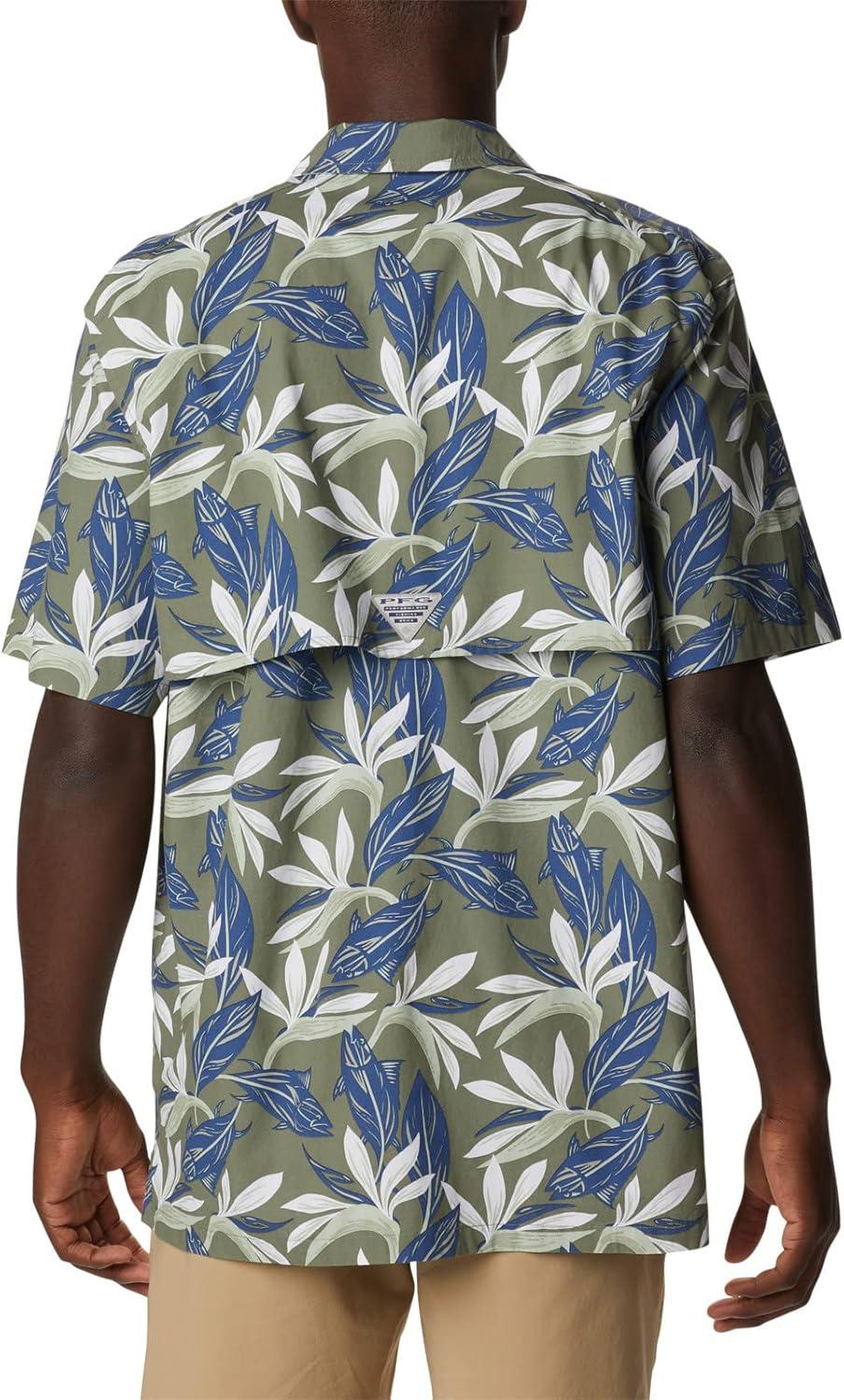 imageColumbia Mens Super Tamiami Long Sleeve ShirtCypress Tuna Paradise Print