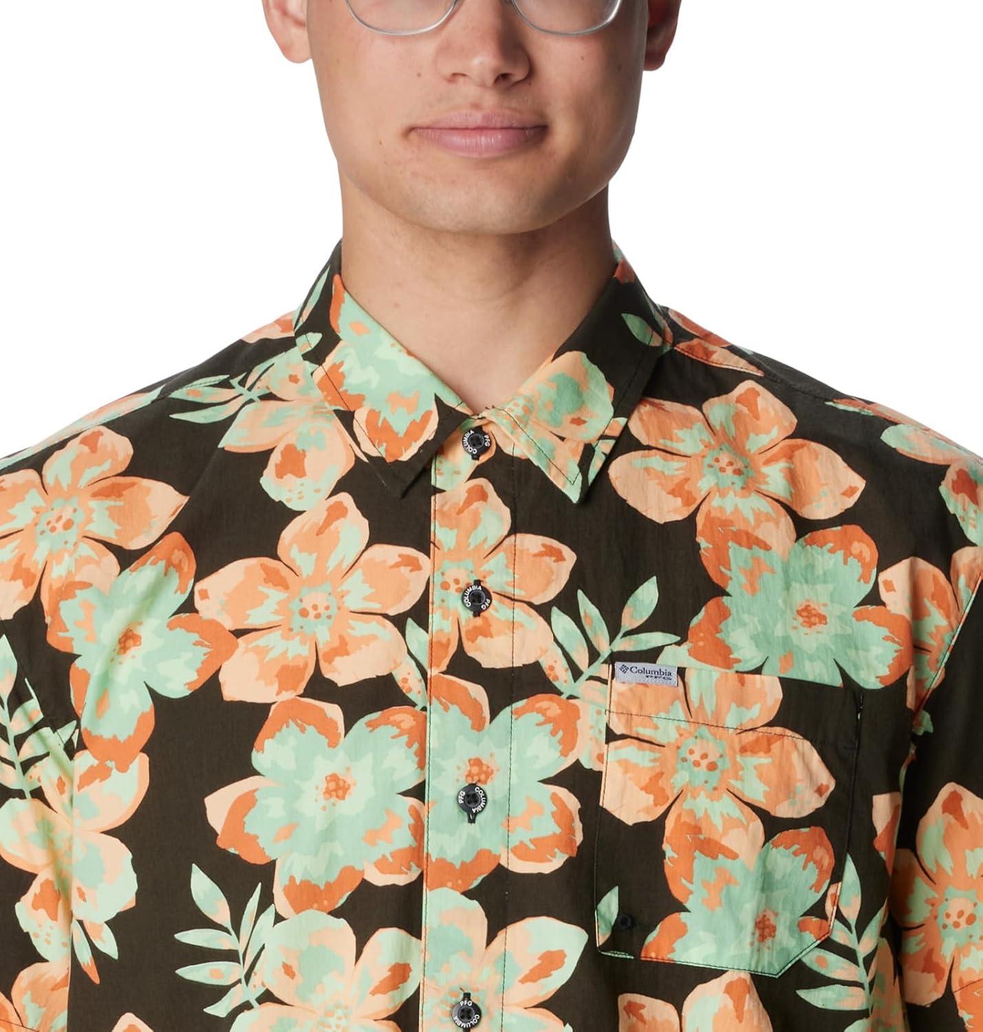 imageColumbia Mens Super Tamiami Long Sleeve ShirtDeep OliveBotanicraze
