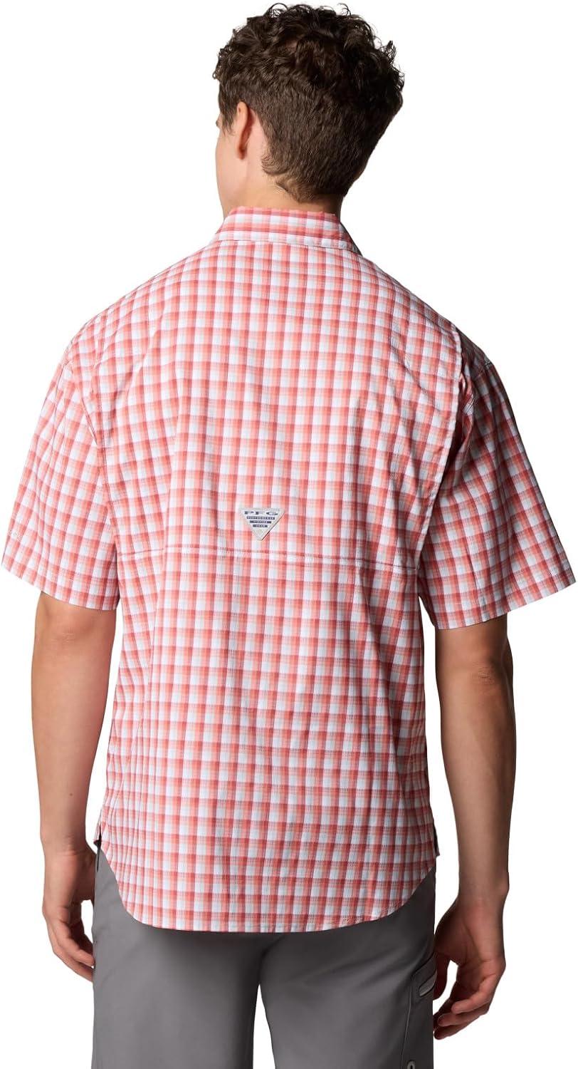 imageColumbia Mens Super Tamiami Long Sleeve ShirtDusty Crimson Gradient Check