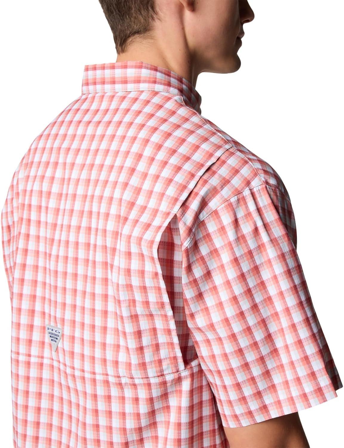 imageColumbia Mens Super Tamiami Long Sleeve ShirtDusty Crimson Gradient Check