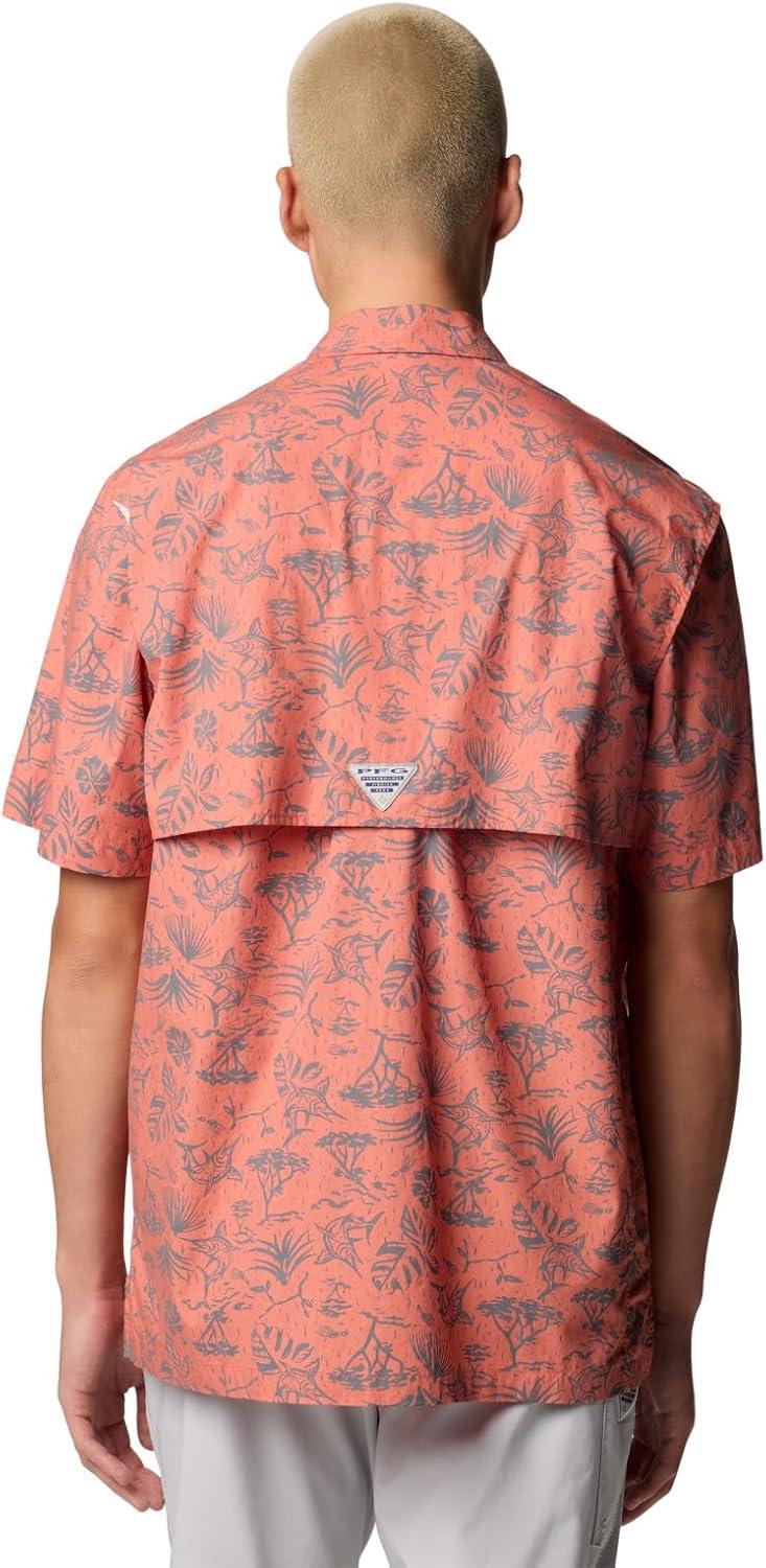 imageColumbia Mens Super Tamiami Long Sleeve ShirtFaded Peach Marlin Chase