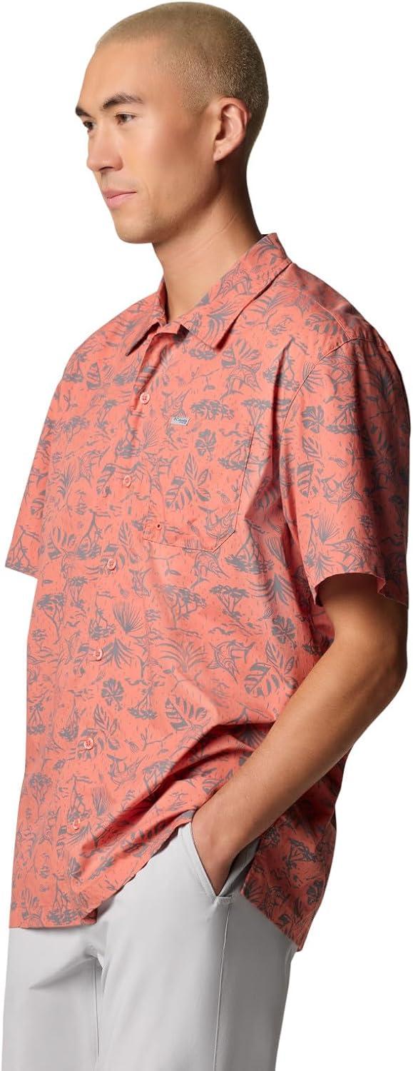 imageColumbia Mens Super Tamiami Long Sleeve ShirtFaded Peach Marlin Chase