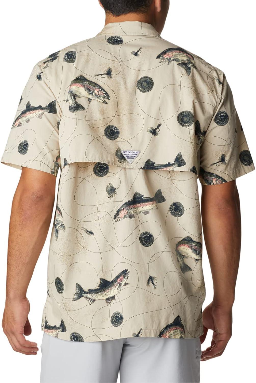 imageColumbia Mens Super Tamiami Long Sleeve ShirtFossil Freshwater Dryfly Print