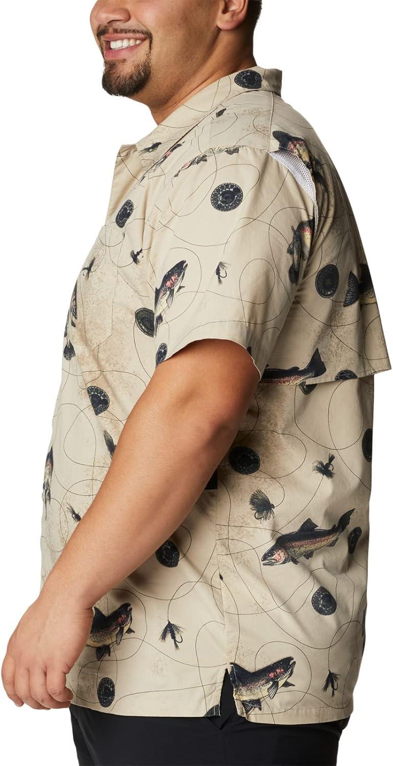 imageColumbia Mens Super Tamiami Long Sleeve ShirtFossil Freshwater Dryfly Print