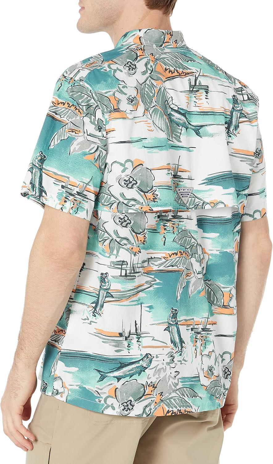 imageColumbia Mens Super Tamiami Long Sleeve ShirtGulf Stream Marina Vacation Print