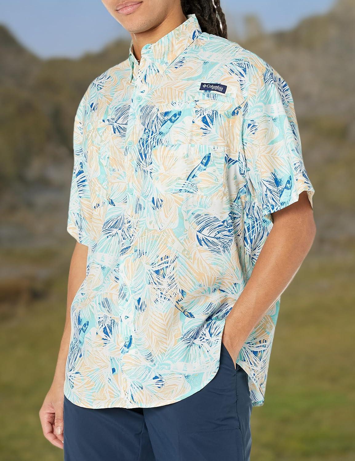 imageColumbia Mens Super Tamiami Long Sleeve ShirtGulf Stream Tropiclure