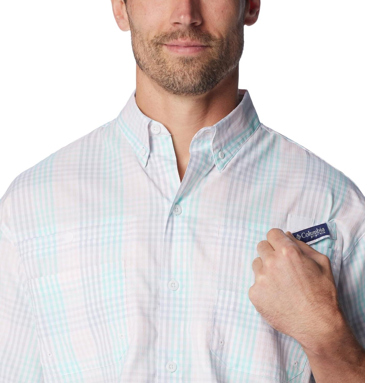 imageColumbia Mens Super Tamiami Long Sleeve ShirtGulf StreamAll Over Gingham