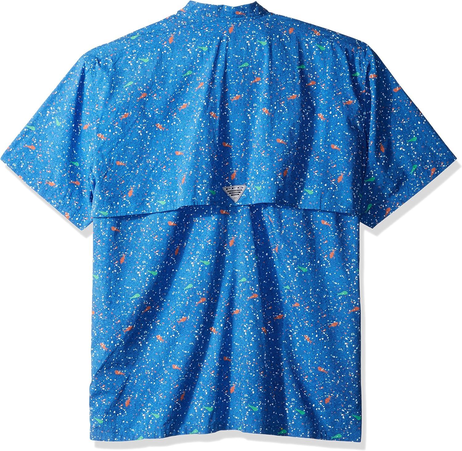 imageColumbia Mens Super Tamiami Long Sleeve ShirtHarbor Blue Print