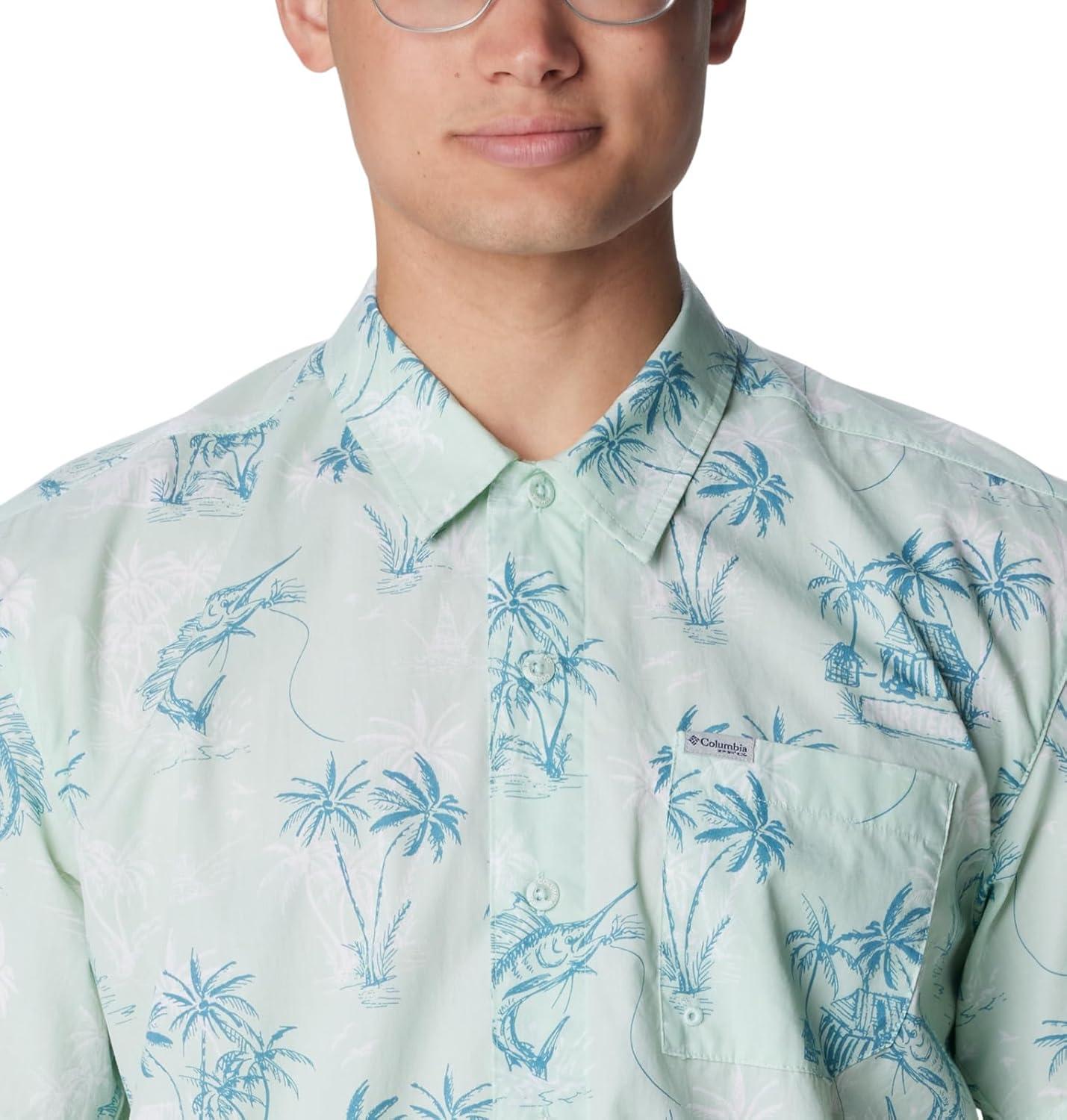 imageColumbia Mens Super Tamiami Long Sleeve ShirtIcy MornScribbled