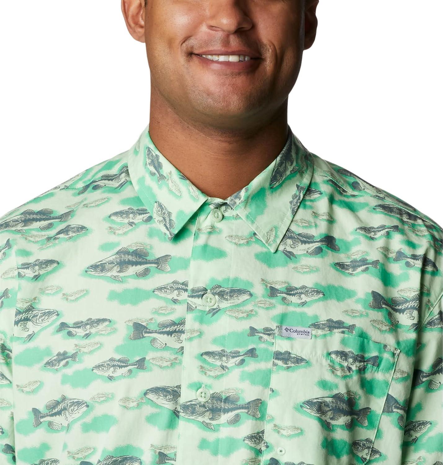 imageColumbia Mens Super Tamiami Long Sleeve ShirtKey West Bigmouth Print