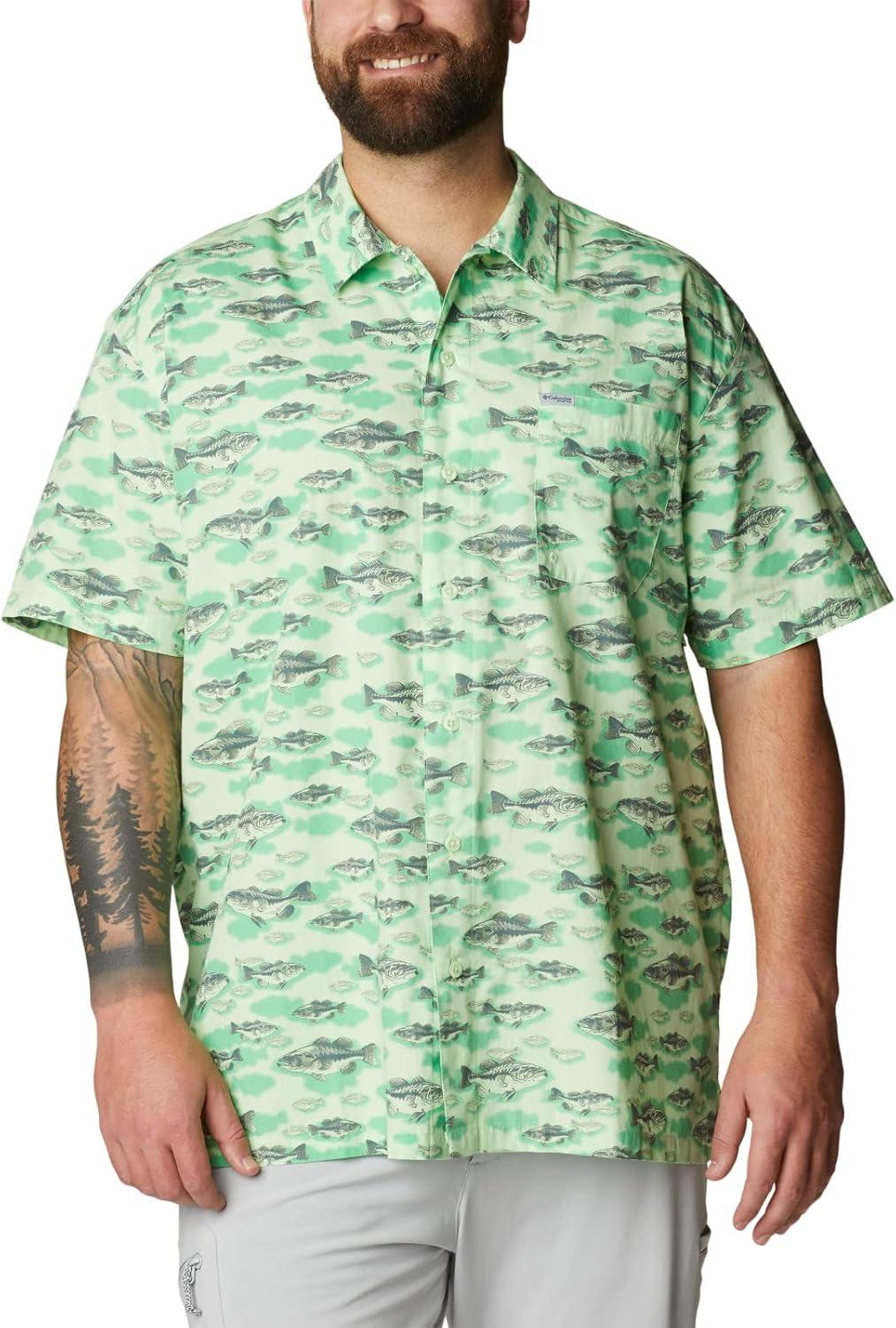 imageColumbia Mens Super Tamiami Long Sleeve ShirtKey West Bigmouth Print