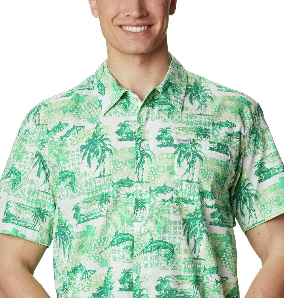 imageColumbia Mens Super Tamiami Long Sleeve ShirtKey West Polynesian Print