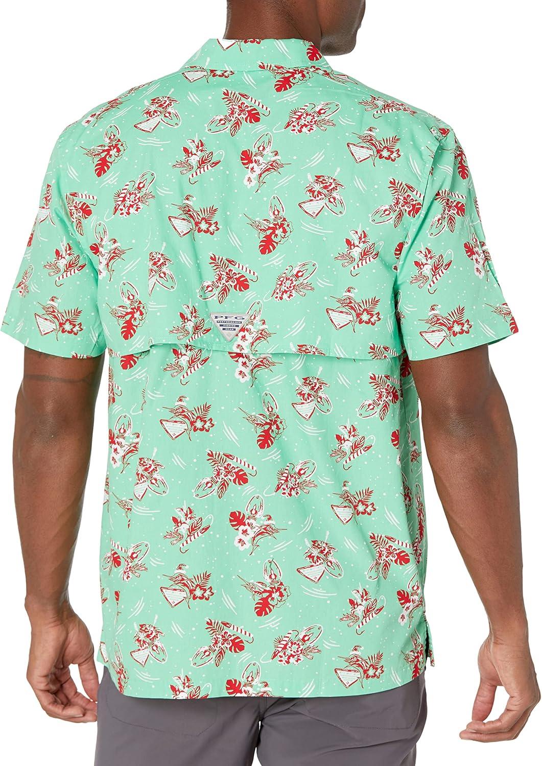 imageColumbia Mens Super Tamiami Long Sleeve ShirtLight Jade Lite Me Up Print
