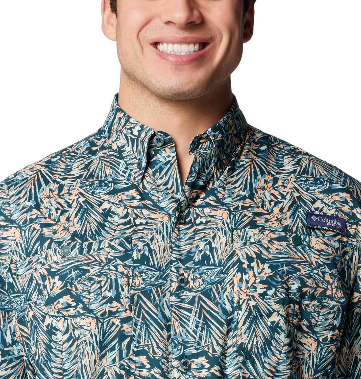 imageColumbia Mens Super Tamiami Long Sleeve ShirtMidnight Teal Tunado