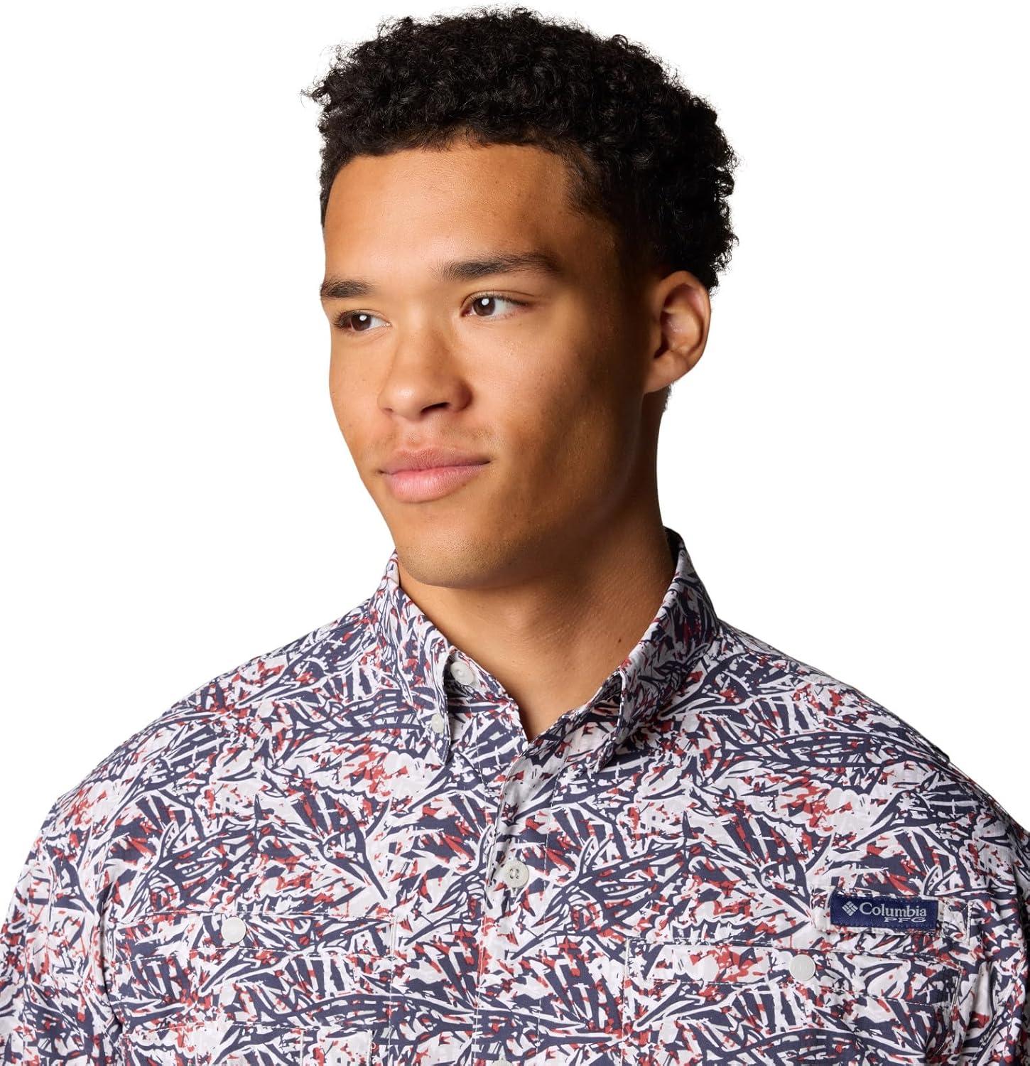 imageColumbia Mens Super Tamiami Long Sleeve ShirtNocturnal Marlin Palms