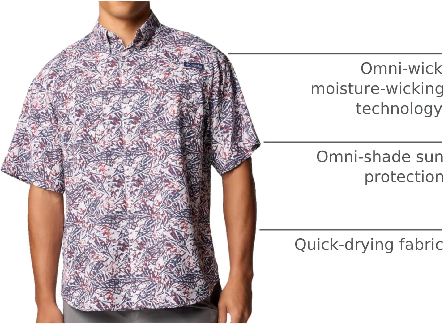 imageColumbia Mens Super Tamiami Long Sleeve ShirtNocturnal Marlin Palms