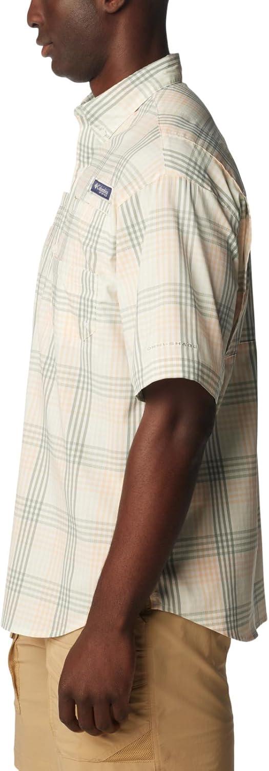 imageColumbia Mens Super Tamiami Long Sleeve ShirtPeach FizzAll Over Gingham