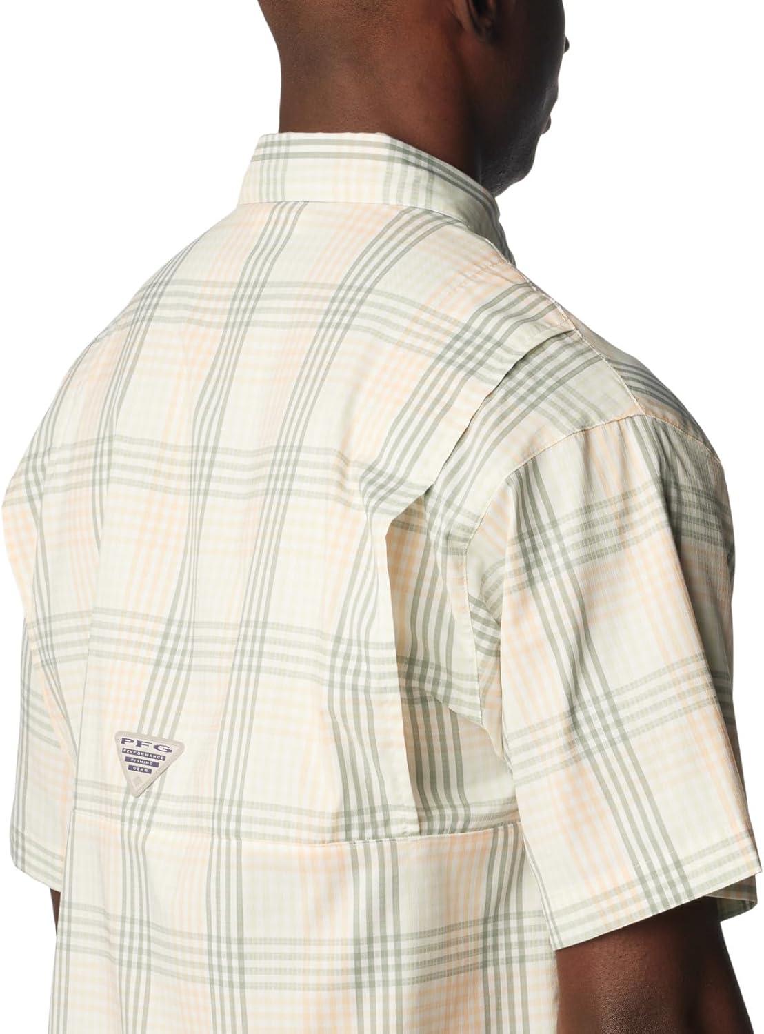 imageColumbia Mens Super Tamiami Long Sleeve ShirtPeach FizzAll Over Gingham