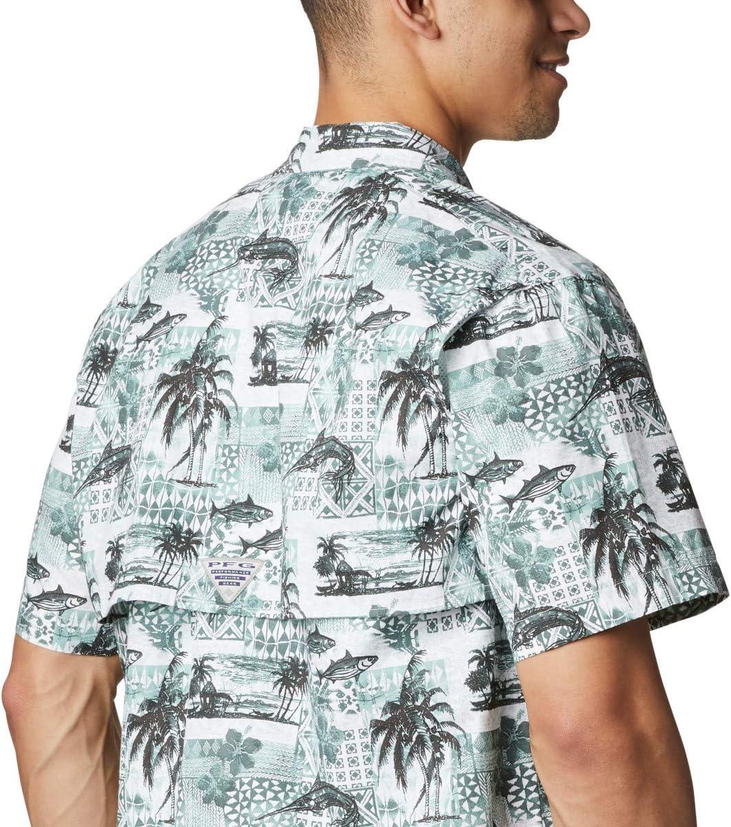 imageColumbia Mens Super Tamiami Long Sleeve ShirtPond Polynesian Print