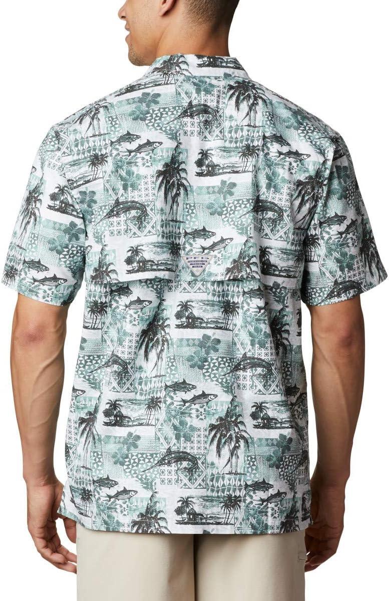 imageColumbia Mens Super Tamiami Long Sleeve ShirtPond Polynesian Print