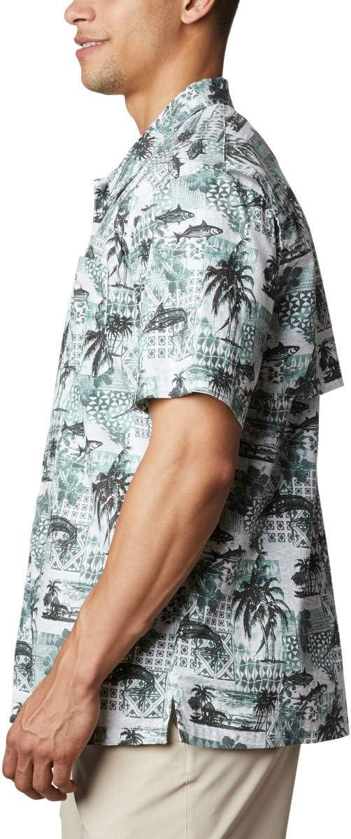 imageColumbia Mens Super Tamiami Long Sleeve ShirtPond Polynesian Print