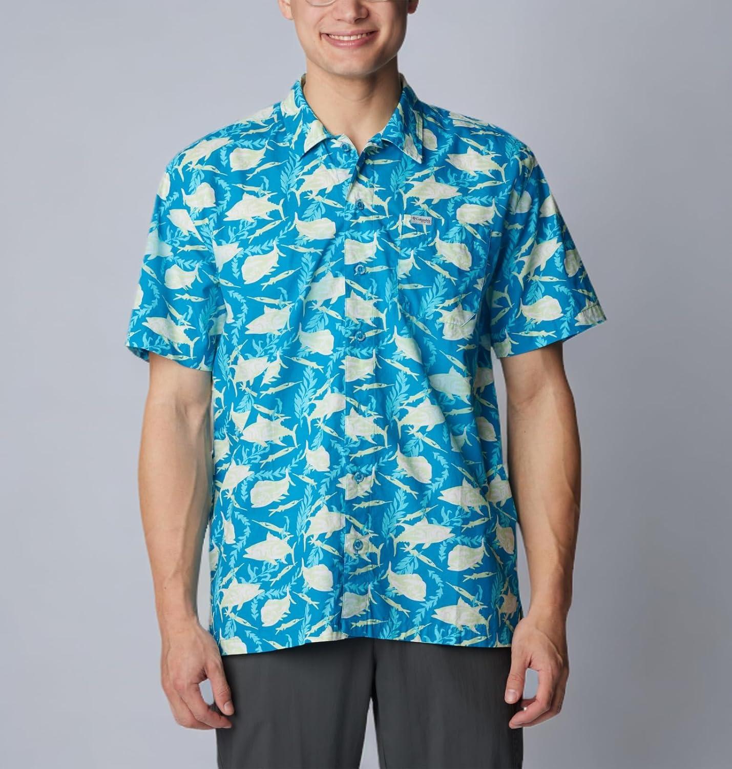 imageColumbia Mens Super Tamiami Long Sleeve ShirtPool Ballybait Print