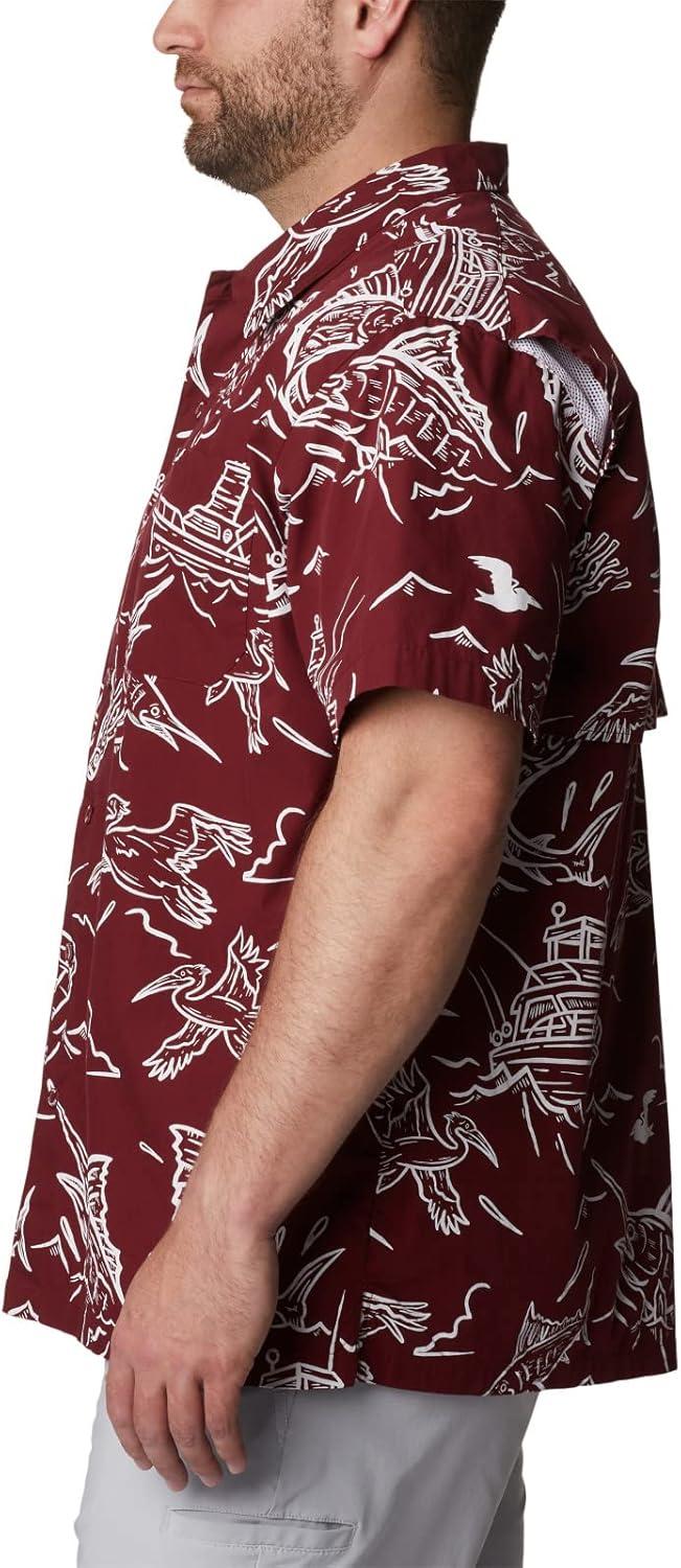 imageColumbia Mens Super Tamiami Long Sleeve ShirtRed Jasper Mighty Marlins Print